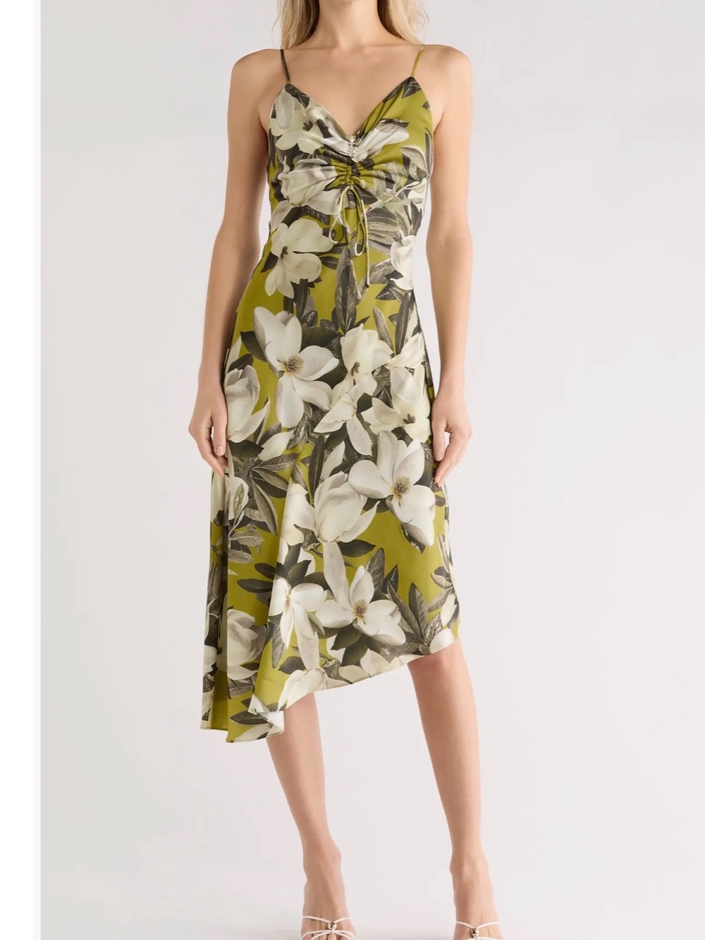 AllSaints Alexia Floral Asymmetric Slipdress